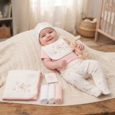 H14902: Baby Girls Bunny 10 Piece Mesh Bag Gift Set (NB- 6 Months)